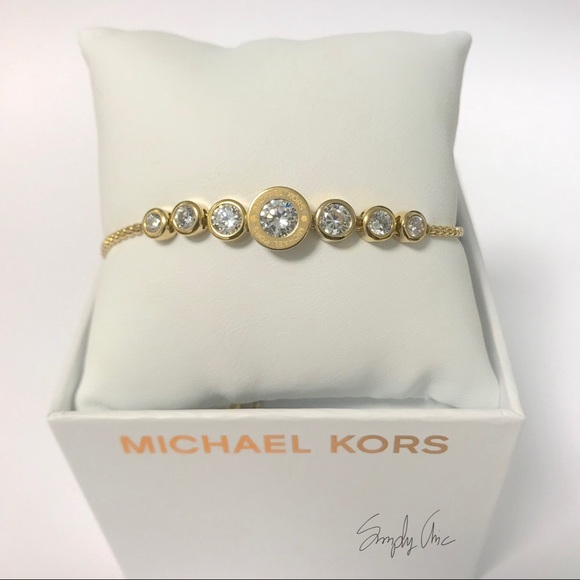 New authentic MK gold tone drawstring bracelet - Picture 3 of 6